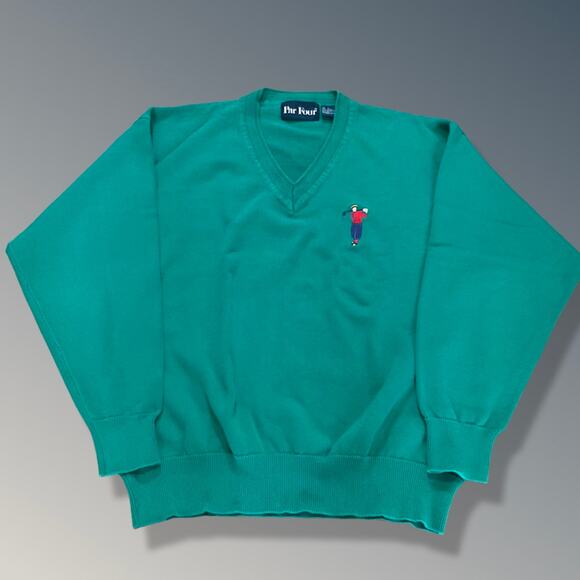 Vintage Par Four Golf Golfer Knit Pullover Sweater Men’s Size L - Picture 1 of 3